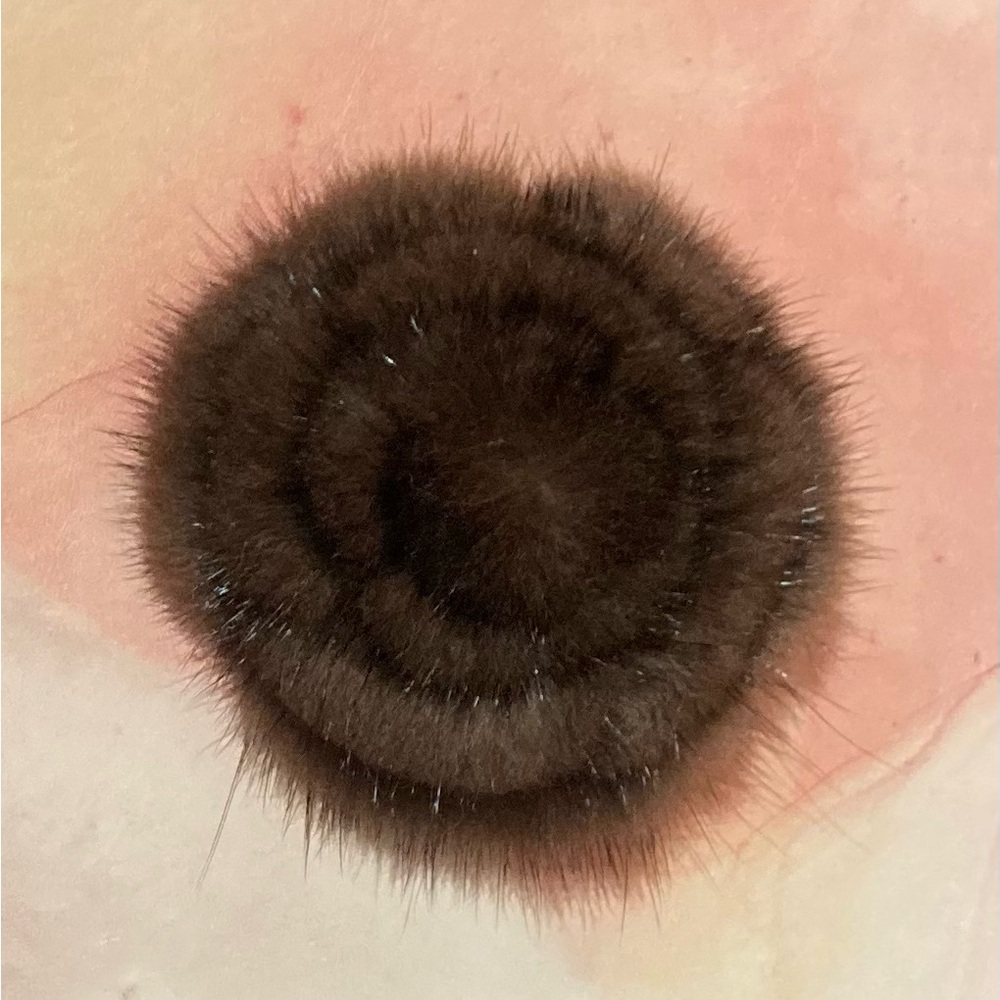 🌺 High-End Luxury Mink Faux Fur Dark Brown Soft Rose Flower Brooch Pin Accessory